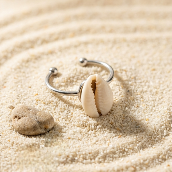 The Coastal Cowrie Ring